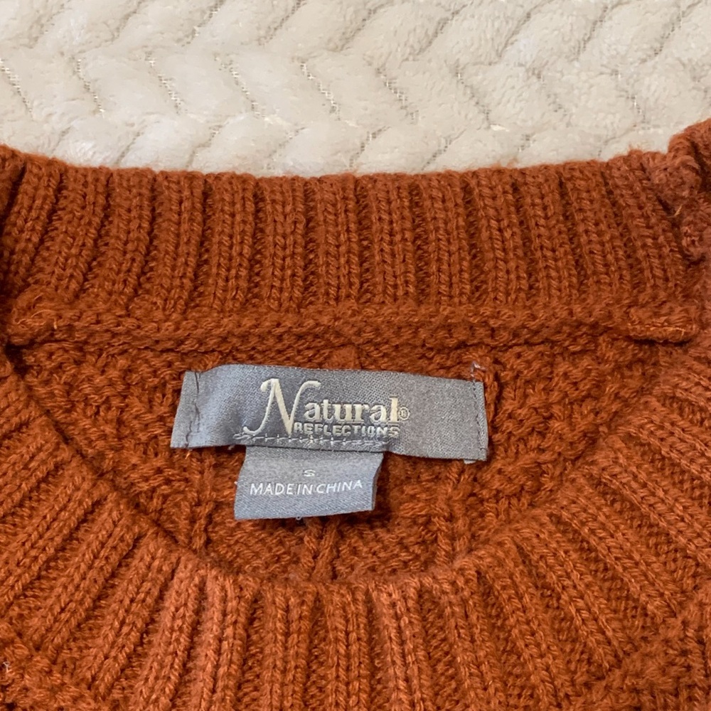 Natural Reflections Rust Knit Sweater - Picture 4 of 4